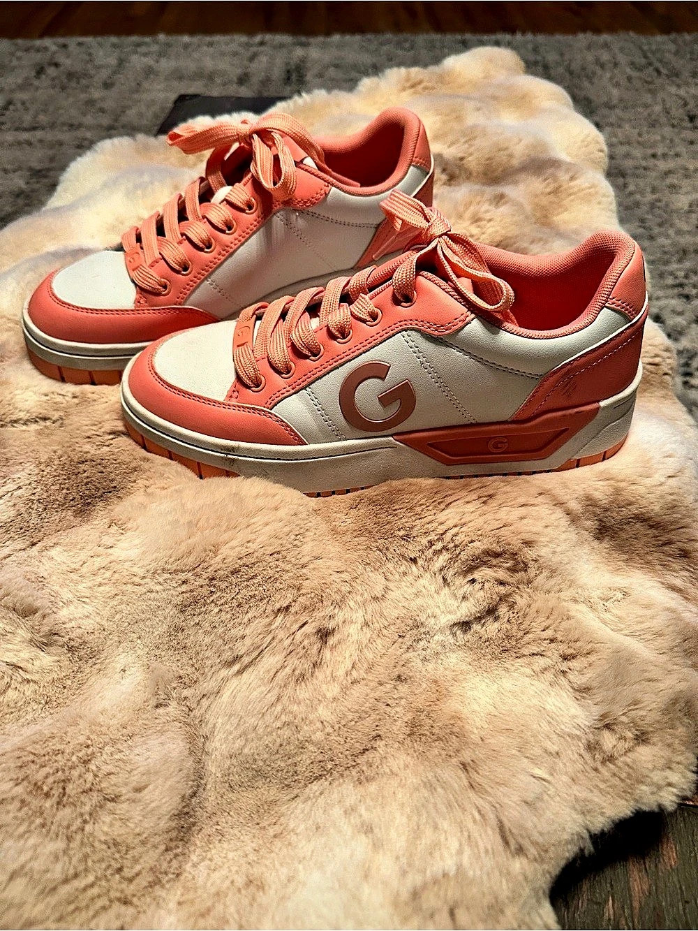 Guess Miram Platform Sneaker Pink & White Sneakers